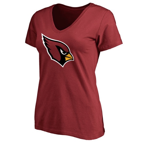 NFL Women's Arizona Cardinals Black Primary Team Logo Slim Fit T-Shirt